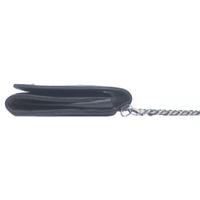 香奈兒20號海軍藍羊皮Boy Chanel銀色五金鏈條錢包