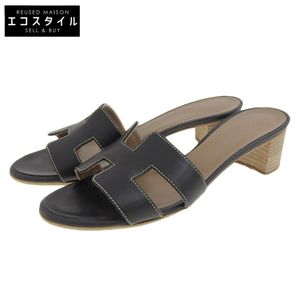 Hermès Oasis Sandals Women's Black Size 35 1/2