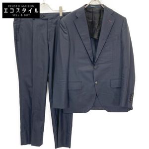 Aquascutum Navy Wool Silk Stripe Single 2B Suit A5