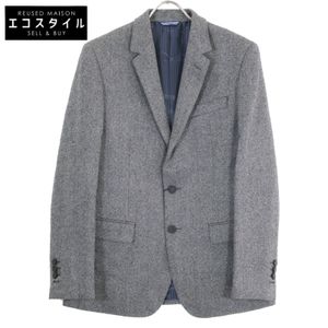 Lanvin en Bleu Gray Cashmere Wool Tailored Jacket, Size 48