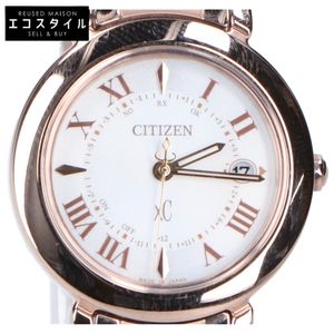 シチズン 【美品】ES9444-50A H060 xC クロスシー hikari コレクション ティタニア ハッピーフライト エコ･ドライブ電波