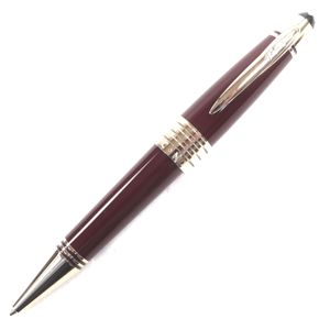 品相極佳 ▼MONTBLANC約翰·F·肯尼迪特別版白色星形旋轉原子筆，酒紅色和金色，帶筆盒，男士，書寫流暢