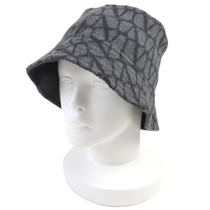 Valentino 2024 Iconograph 羊毛漁夫帽，羊絨和絲質混紡布料，灰色，56碼，義大利製造，正品，女款，成色極佳（5W2HGA65MPF）。