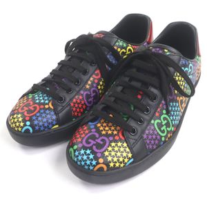 Excellent condition GUCCI 610085 leather low-top sneakers with GG