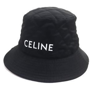 CELINE 2AUB0930C 黑色和橙色印花絎縫釣魚帽，M 碼，法國製造，正品，男士款，成色極佳。