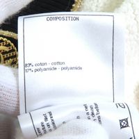 極美品△CHANEL シャネル P60477 ココマークボタン コットン パイル地 ニット カーディガン ホワイト ブラック ゴールド 40 イタリア製 レディース Excellent condition CHANEL P60477 Coco Mark button cotton terry
