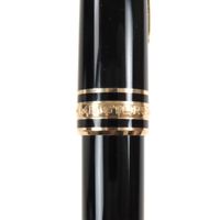 成色極佳 ▼MONTBLANCMeisterstück 經典款 14K 金 M 尖 白星鋼筆 黑金 德國製造 男士