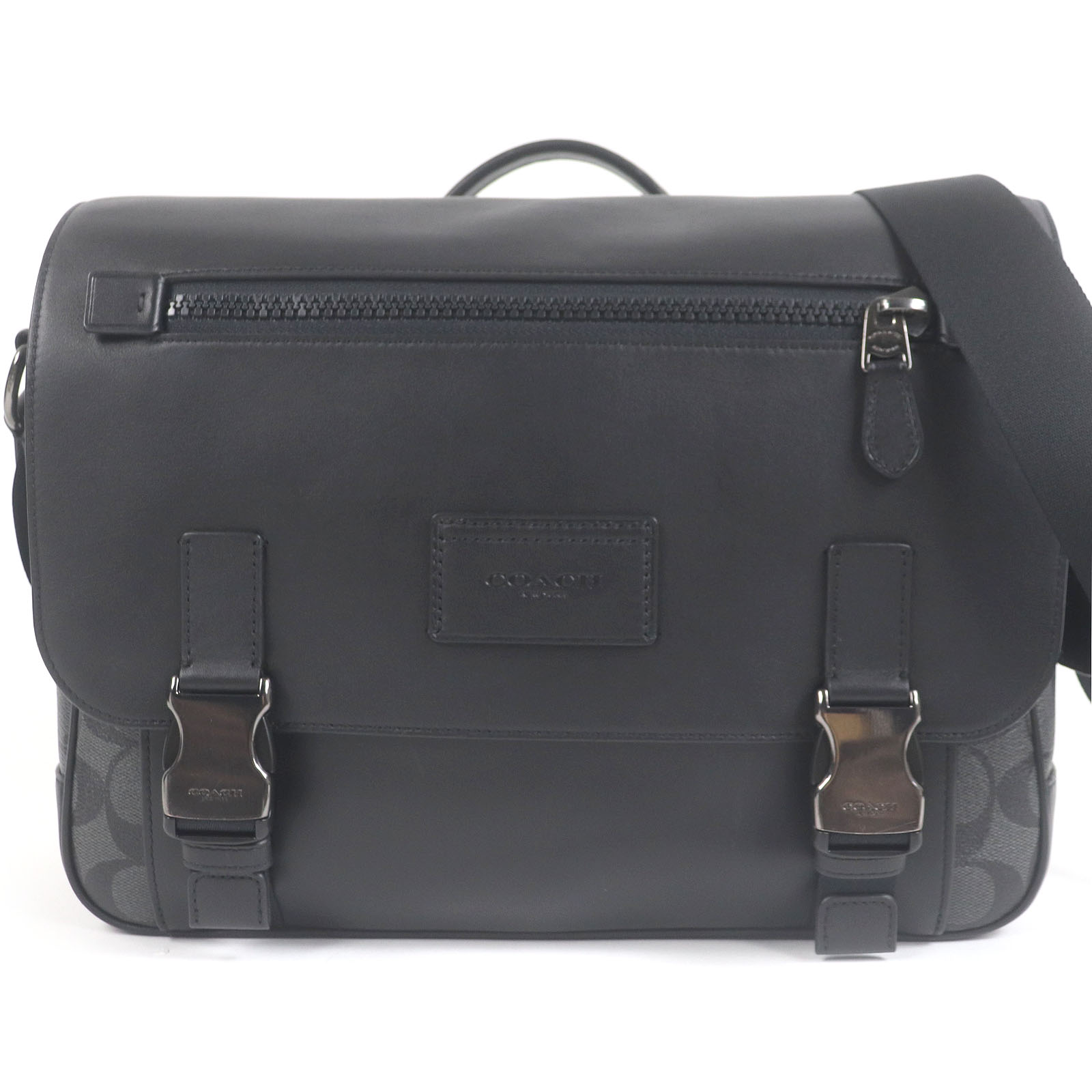 美品 COACH ショルダーバッグ シグネチャーメッセンジャーバッグ 