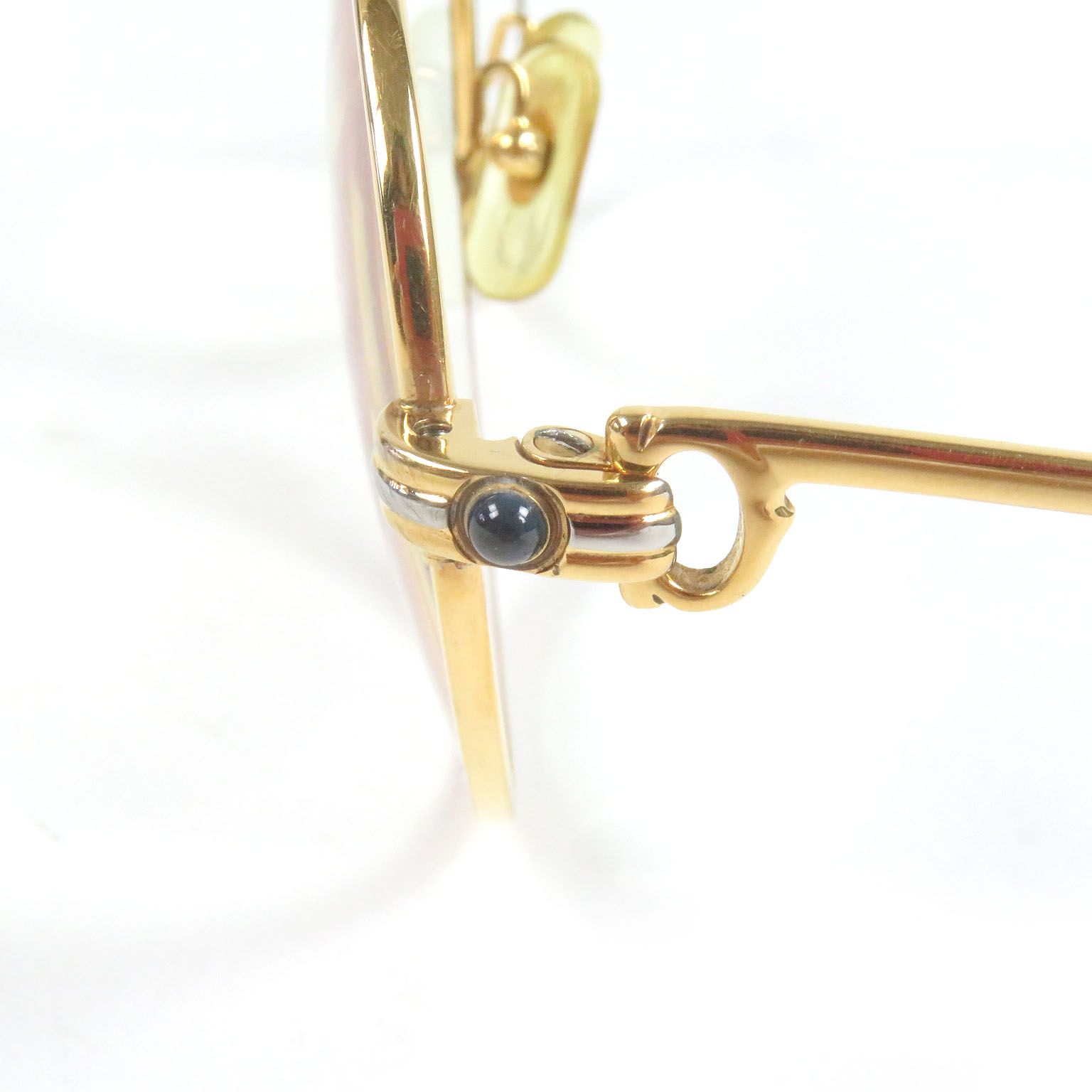 良品□Cartier カルティエ トリニティ 2Pサファイア メガネ 眼鏡 アイ