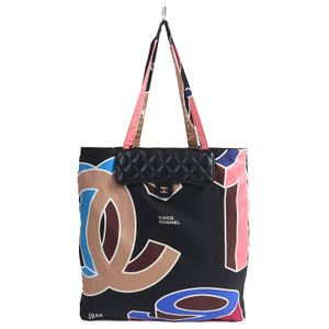 香奈兒 (CHANEL) Coco Mark 魚子醬皮革鏈條肩背包，黑色和多色拼接，成色極佳，隨機顏色。包含原廠盒和防塵袋。義大利製造。