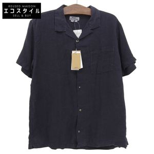 A.P.C. Men's Linen Shirt, Like New, Navy, Size XL