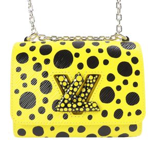 กระเป๋าสะพายไหล่ Louis Vuitton Yayoi Kusama Twist PM (M21695) ทำจากหนัง Epi ลายจุดสีเหลืองและดำ สภาพใหม่ ไม่เคยใช้งาน พร้อมถุงผ้ากันฝุ่น