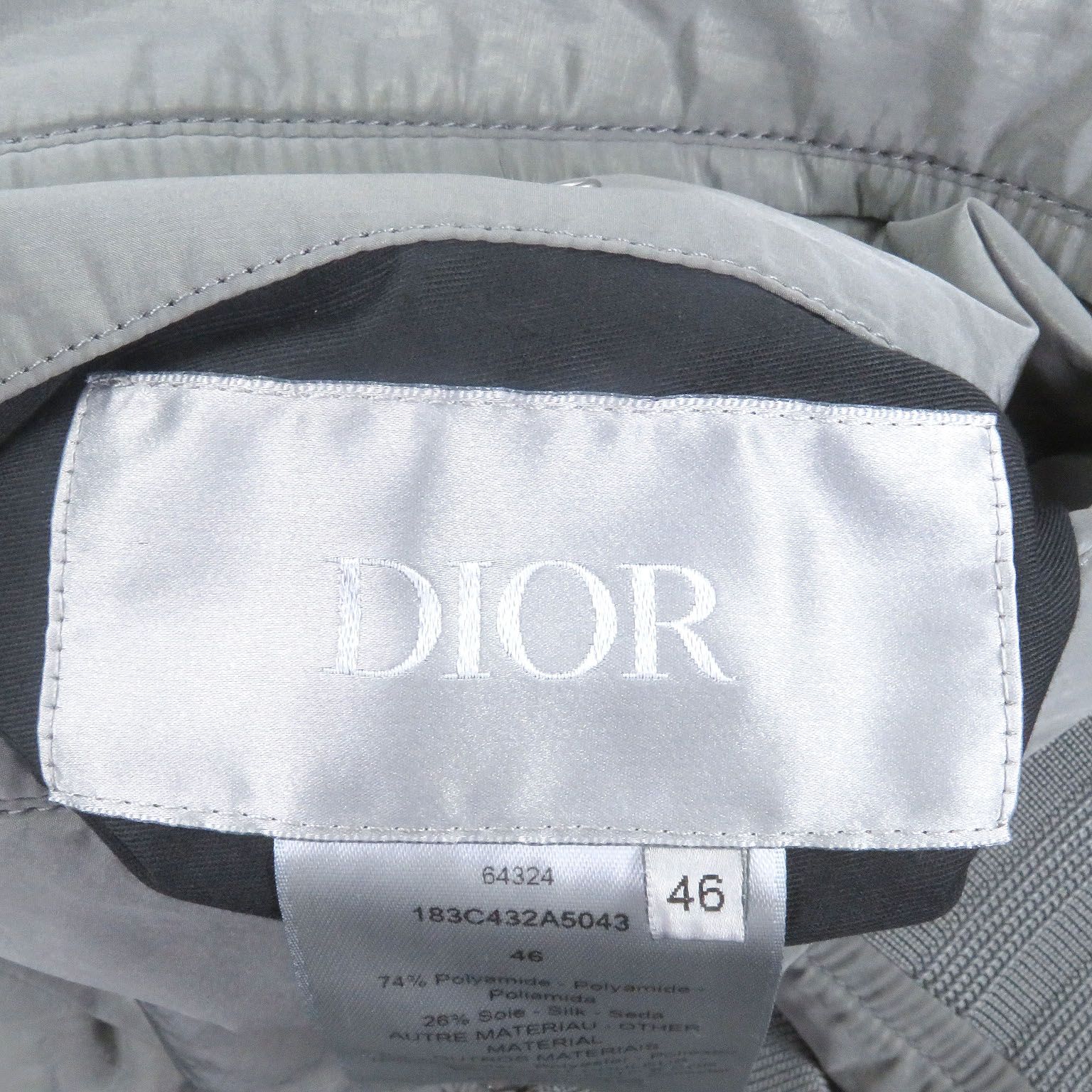 極美品□DIOR ディオール オム 183C432A5043 シルク混 オブリーク ロゴ