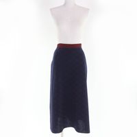 極美品☆GUCCI グッチ 605923 ウール ラメジャガード GG柄 ロング丈  