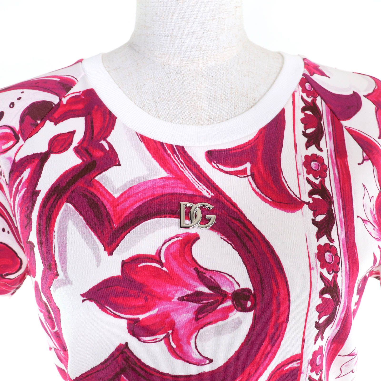 美品△DOLCE&GABBANA ドルチェ＆ガッバーナ マヨリカ コットン100％ 黒