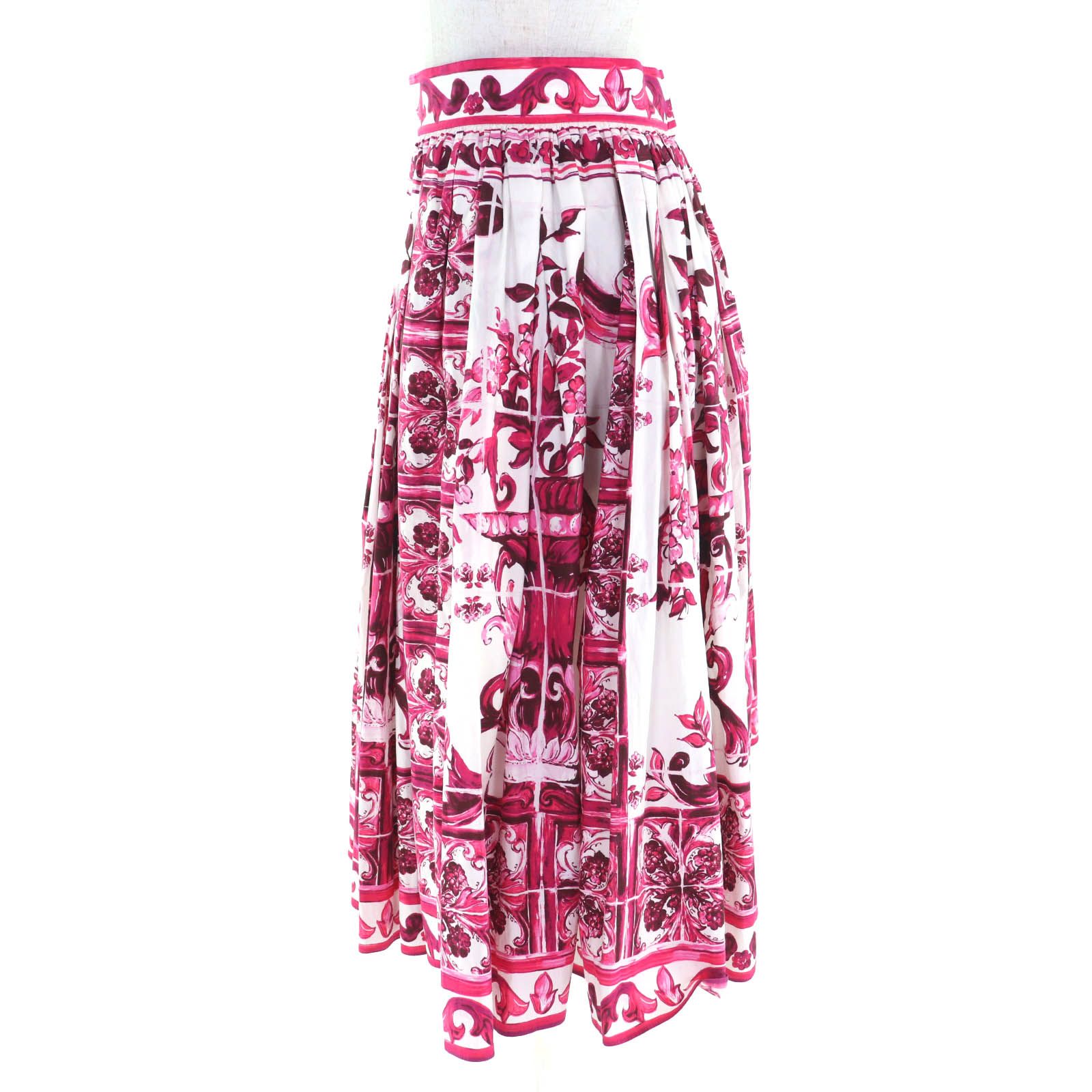 美品△DOLCE&GABBANA ドルチェ＆ガッバーナ マヨリカ コットン100％ 黒