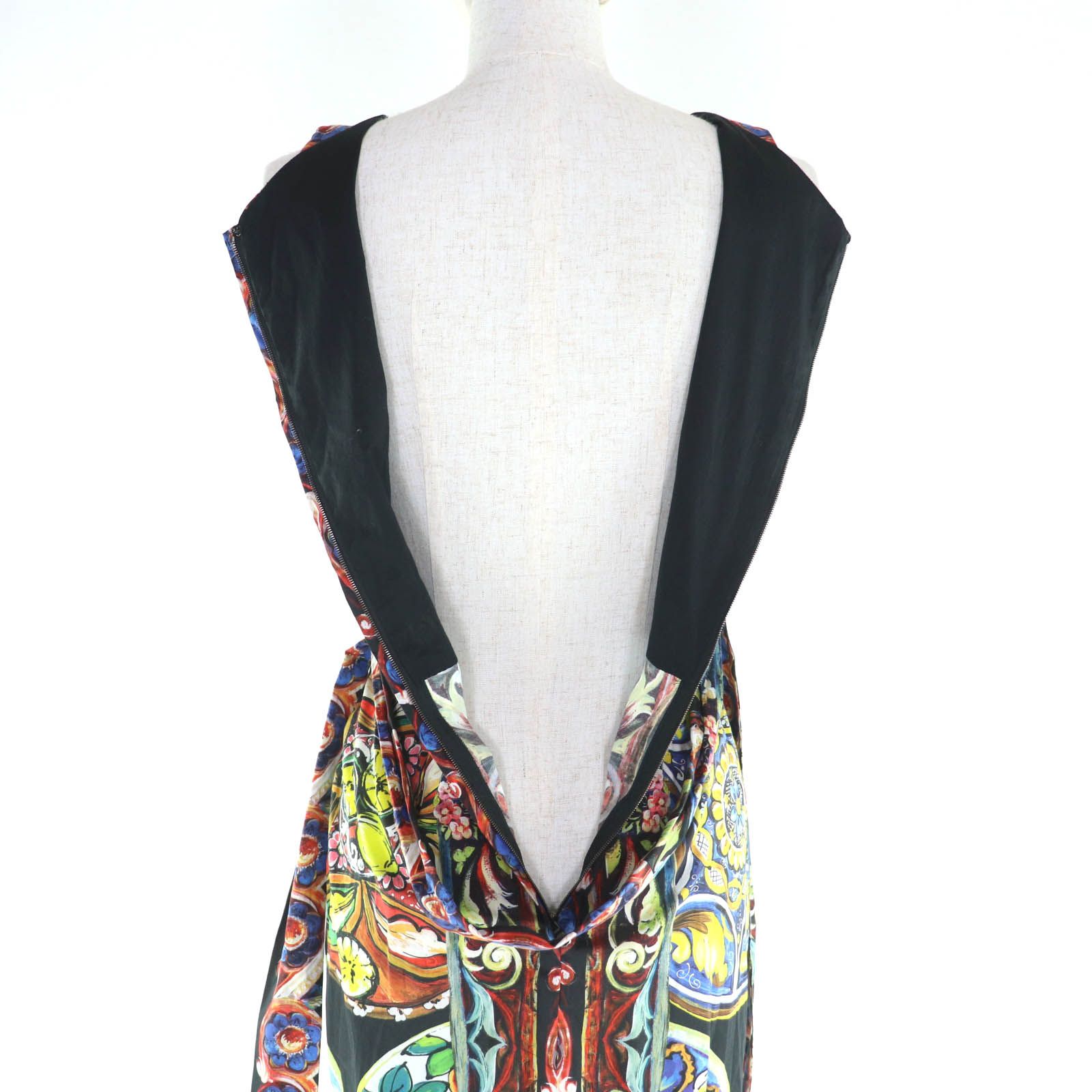 極美品★DOLCE&GABBANA ドルチェ＆ガッバーナ F6GJ6T ベルト付 花柄 ノースリーブ ワンピース マルチ 36 イタリア製 正規品 レディース 極美品☆DOLCE&GABBANA ドルチェ＆ガッバーナ F6GJ6T ベルト付 花柄