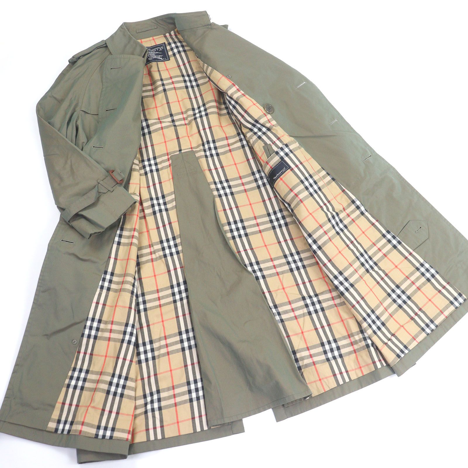 極美品□Burberrys バーバリー ヴィンテージ コットン100％ 裏地ノバ