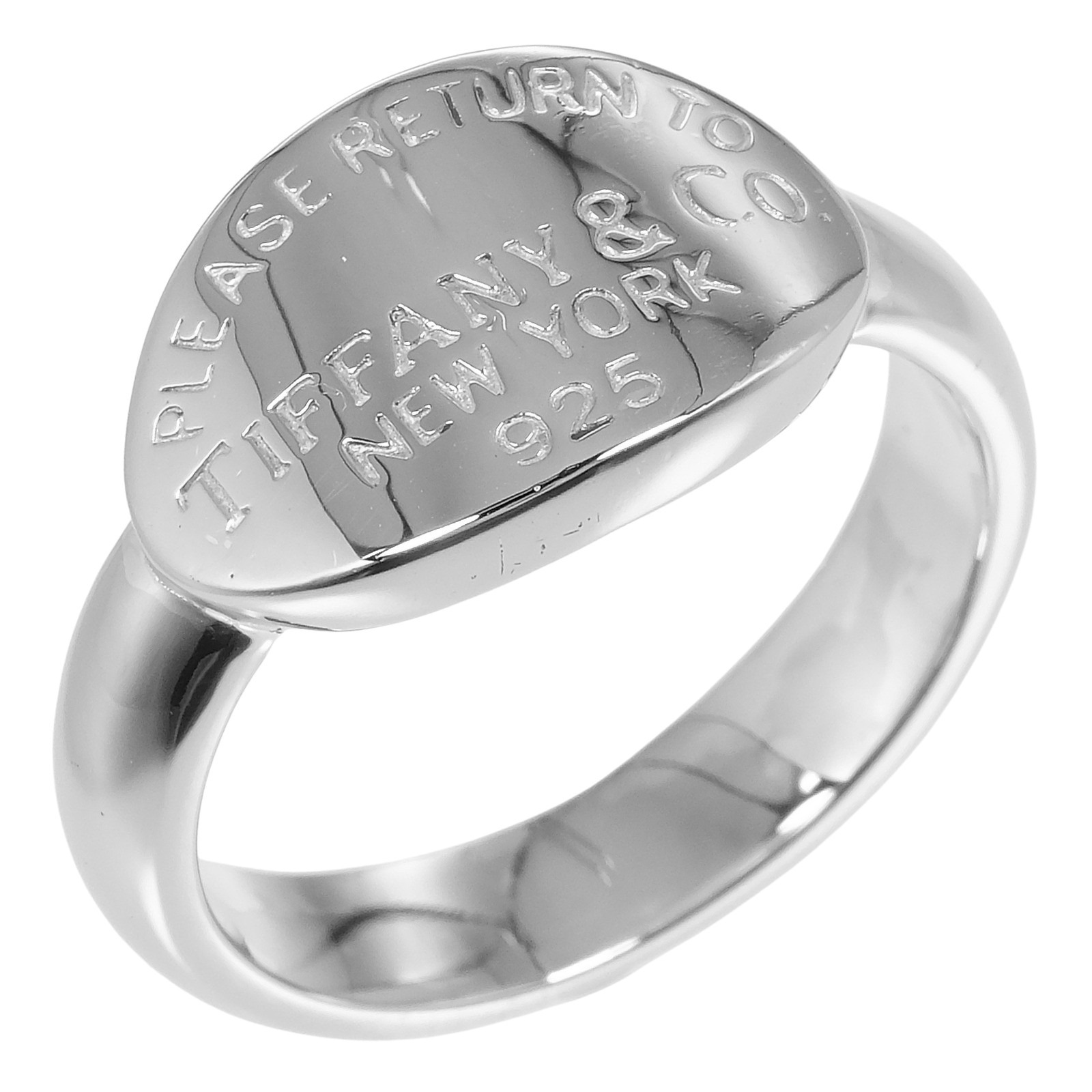 ティファニー リターントゥ オーバル シグネット リング 925 8号