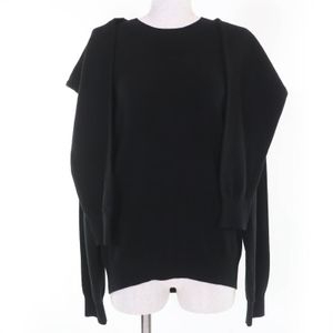 Excellent condition Alexander Wang wool/cashmere blend long-sleeve asymmetrical knit sweater, black, size XS, authentic, women's