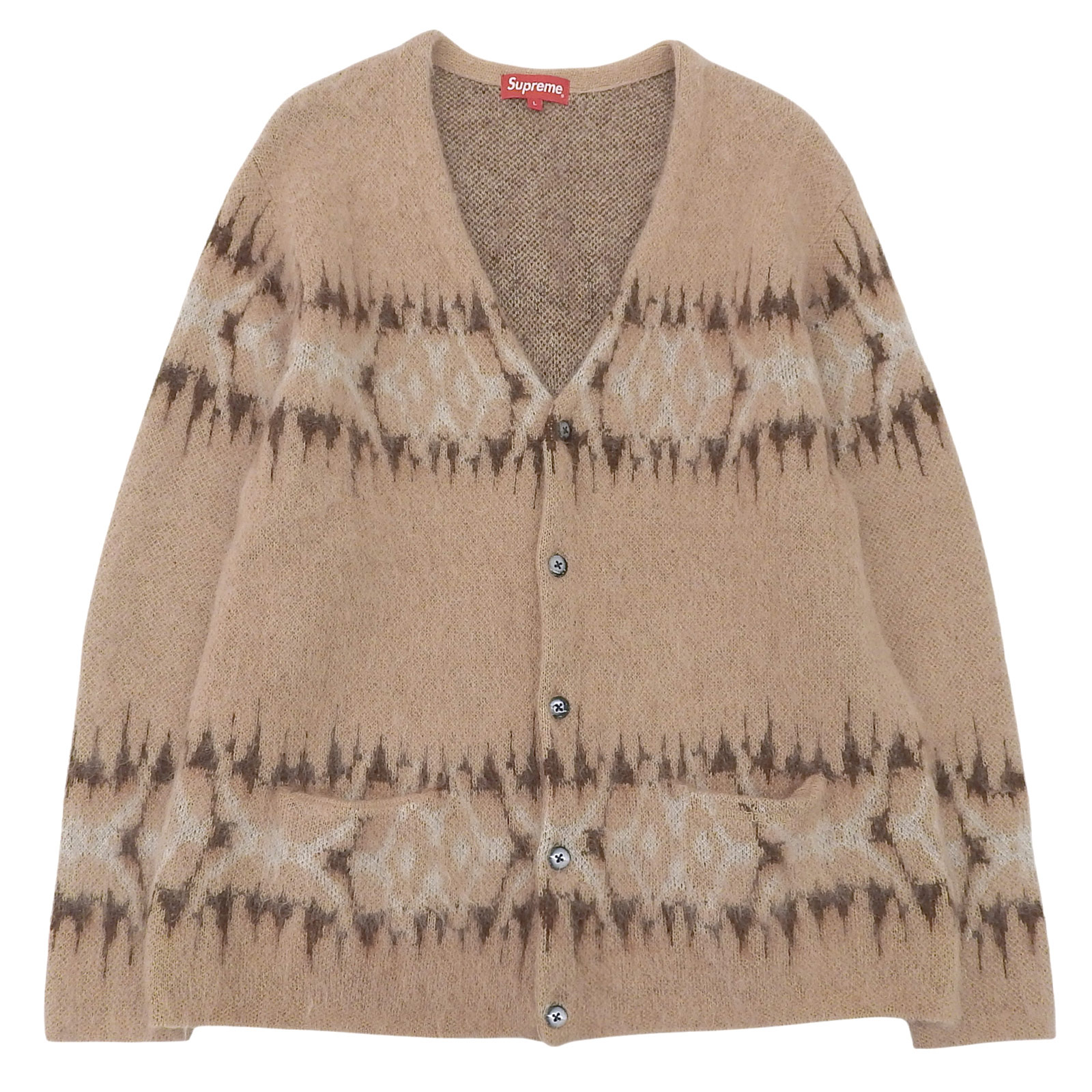 Excellent condition: Supreme 22AW Abstract Stripe Cardigan, Mohair