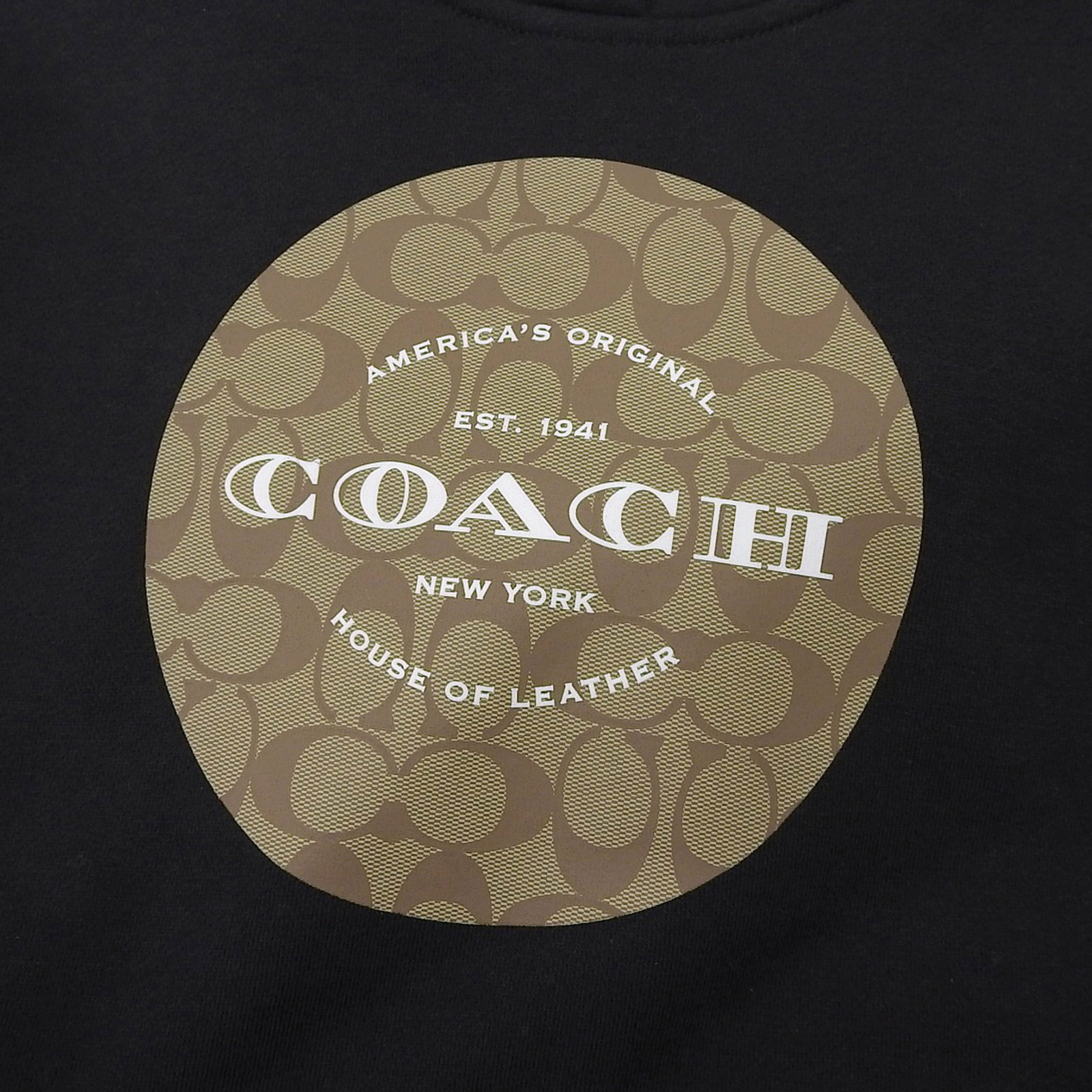 極美品△COACH コーチ 2020年製 コットン シグネチャーロゴプリント 裏