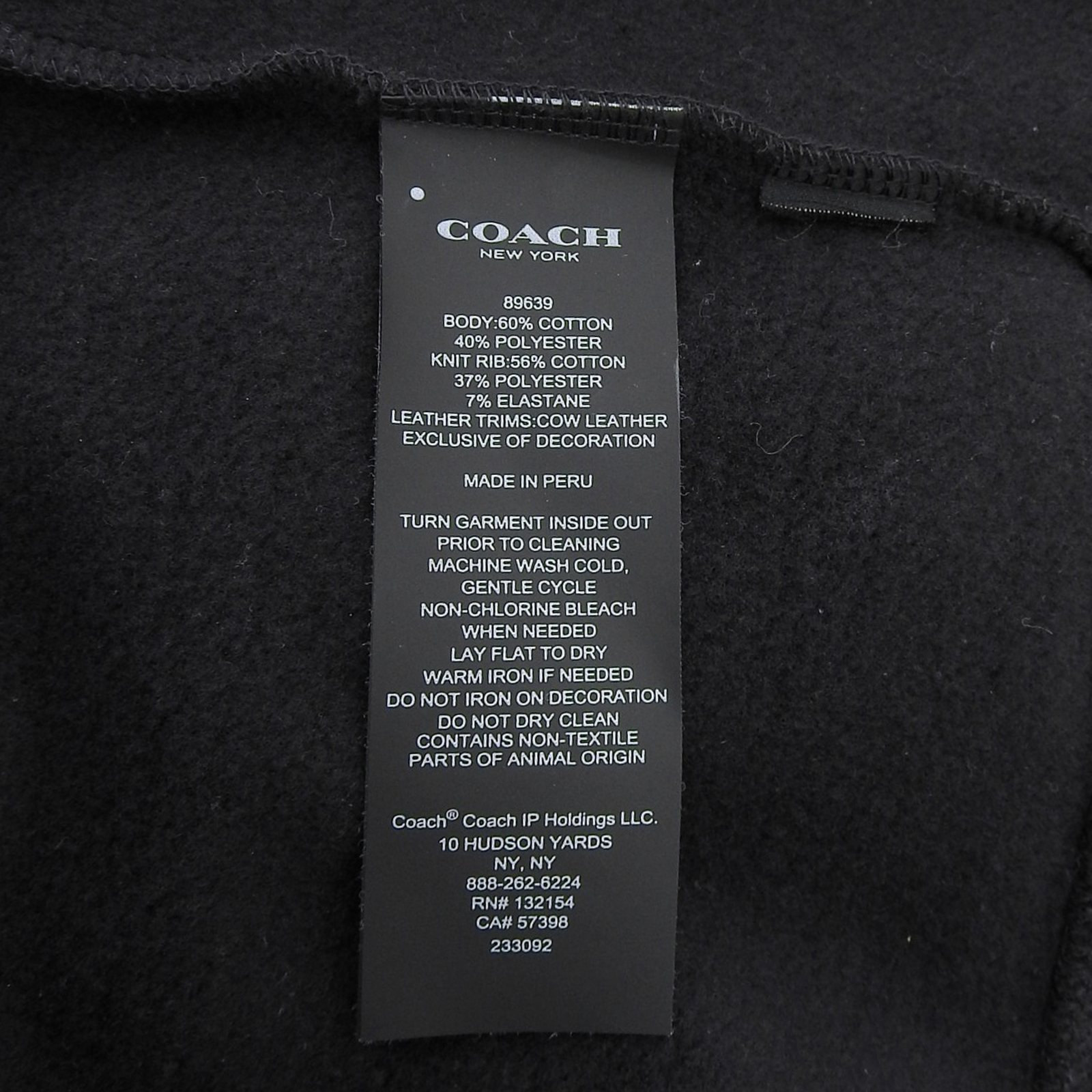 極美品△COACH コーチ 2020年製 コットン シグネチャーロゴプリント 裏