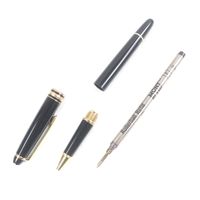 成色極佳的MONTBLANCMeisterstück 經典款黑色金邊原子筆，附筆盒，德國製造，男士款，書寫流暢。