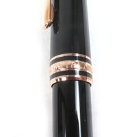成色極佳的MONTBLANCMeisterstück 經典款原子筆，黑色和玫瑰金配色，帶原始筆盒，德國製造，男士款，書寫流暢。
