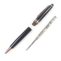 成色極佳的MONTBLANCMeisterstück 經典款原子筆，黑色和玫瑰金配色，帶原始筆盒，德國製造，男士款，書寫流暢。