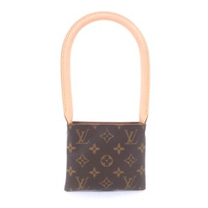 Excellent condition LOUIS VUITTON COMME des GARÇONS 2008 M40262 Party Bag PM (Pop-Up Exclusive) with card case. Monogram leather handbag in Braun with box and dust bag. Made in France.