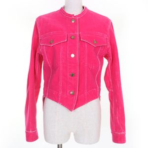 Excellent condition LOUIS VUITTON 2022 Monogrammed Jacket with Gold Logo Buttons, Pink, Size 34, Made in Italy, Authentic, Women's