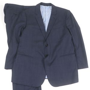 Excellent condition GIORGIO ARMANI Armani 2023 silk blend single-breasted suit with black tag, navy, size 58, rare, made in Italy, authentic, men's