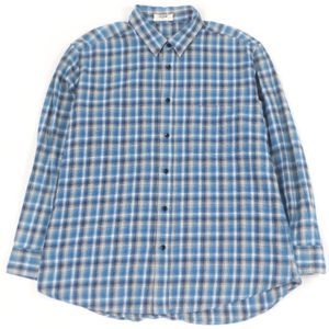 Excellent condition CELINE 2021SS Loose Shirt in Checked Cotton (2C486354M) - 100% cotton, checked pattern, long-sleeved, blue, size 38. Authentic, made in Japan.