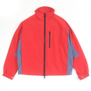 Excellent condition LOUIS VUITTON LV Circle Logo Zip Nylon Blouson Mountain Parka in RED and Gray, Size 46, Authentic, Made in Italy, Men's