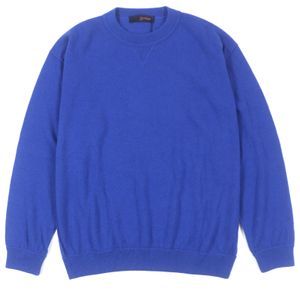 Authentic, unused LOUIS VUITTON Vuitton 19AW cashmere and silk inside-out crew neck Plate, blue, XXL, made in Italy.