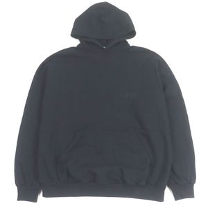 Excellent condition BALENCIAGA 2021 Men's 675003 Logo Embroidered Pullover Hoodie in Black (Size 1) Authentic