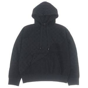 Excellent condition LOUIS VUITTON 25SS 1AHCMW Graphic Jacquard Monogram Pullover Knit Hoodie, Black, Size S, Made in Italy, Authentic, Men's, Original Price: ¥337,700
