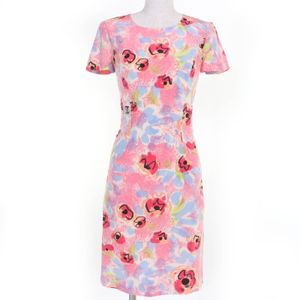 High-quality CHANEL Vintage 97P P07755W03016 Cotton and Wool Coco Mark Print Short Sleeve Dress, Multicolor, Color 36, Made in France