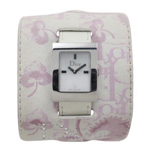クリスチャンディオール Dior マリス 腕時計 D78-109 ステンレススチール×レザー クオーツ アナログ表示 ホワイトシェル文字盤 Maris レディース【中古】