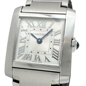 CARTIER/カルティエ WSTA0065 新型 タンクフランセーズ 腕時計 ステンレススチール クオーツ 2023年製 シルバー文字盤 レディース