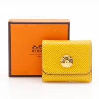 Pre-owned Hermès Post-it Case, Yellow Leather, Other Accessories