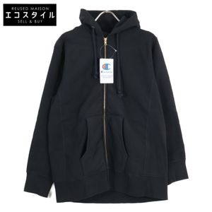Champion C5-A102 25FW Black Reverse Weave Zip Hooded Sweatshirt, Size XL