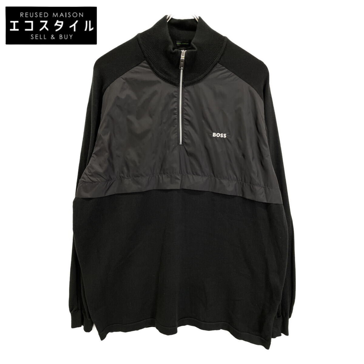 Boss Black 50492590 Hybrid Zip Neck Sweater, XL | 日本二手精品