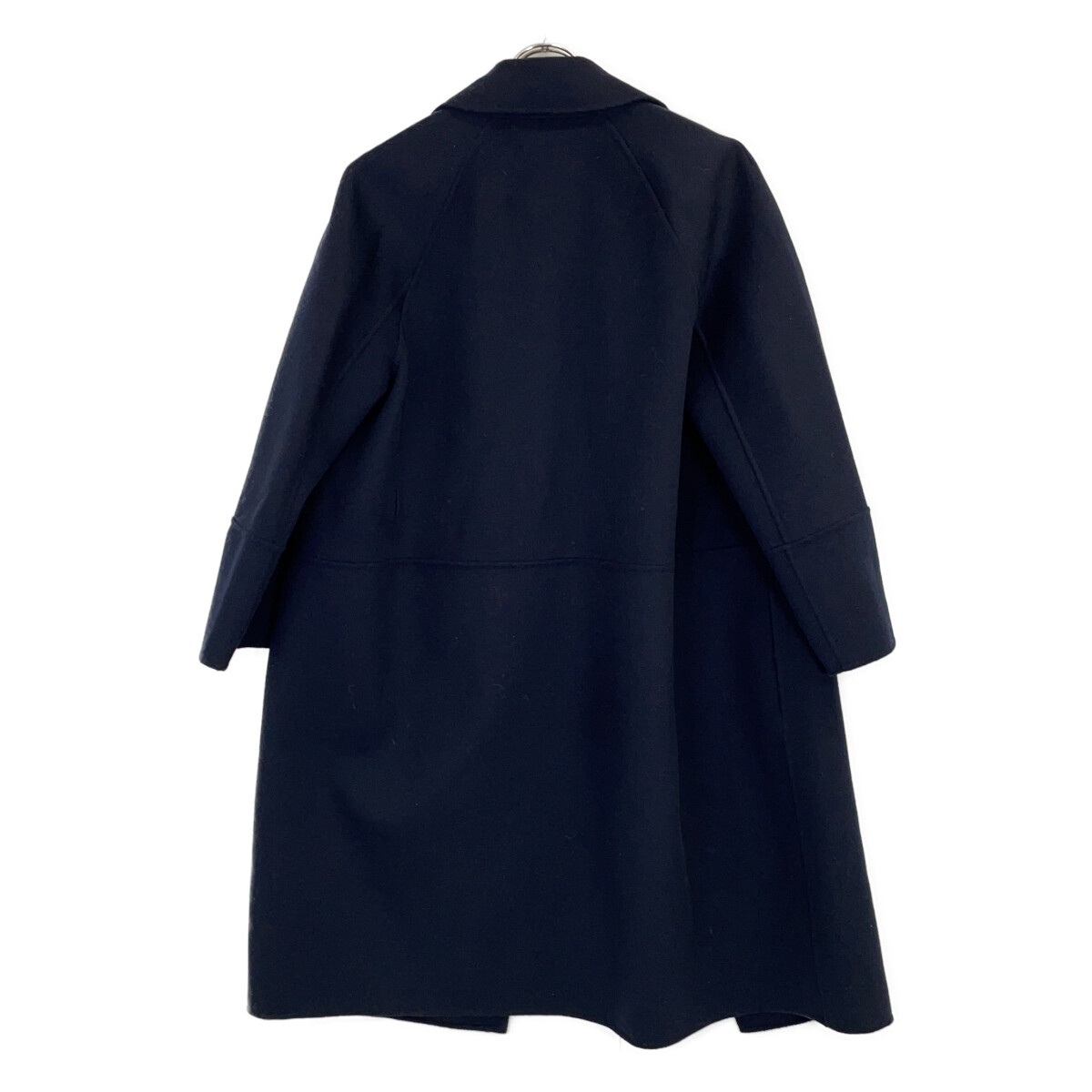 S max Mara [Cucito A Mano] Navy Pure Wool Wrap Coat, Size 36