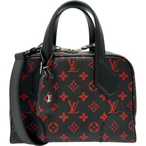 LOUIS VUITTON/루이비통 M50217 모노그램 루즈 도라 소프트 BB 핸드백 PVC 코팅 캔버스 블랙/ RED/실버 쇠장식 레이디스[중고]
