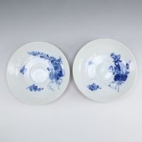 Pre-owned Royal Copenhagen Blue flower Curve tableware cup and saucer x 2