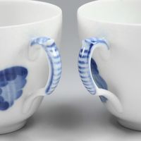 Pre-owned Royal Copenhagen Blue flower Curve tableware cup and saucer x 2