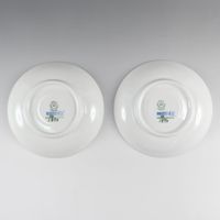 二手皇家哥本哈根藍色花卉曲線餐具，杯碟套裝 x 2 藍色花卉曲線