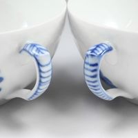 Pre-owned Royal Copenhagen Blue Flower Curve tableware cup and saucer x 2 Blue Flower Curve